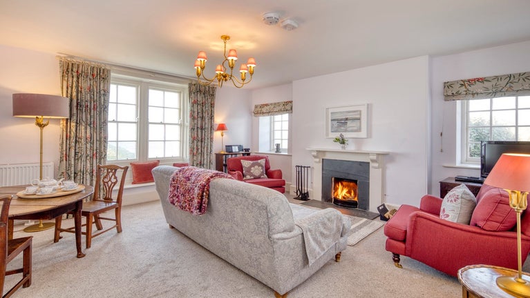 The sitting room at Carnweather, Port Issac, Cornwall